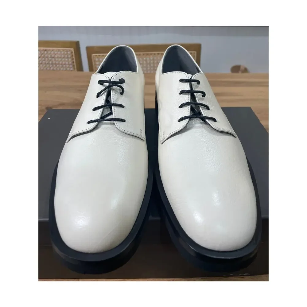 Robert Clergerie Men's Gian Oxford Dress Shoes Gris Leather Size 7 US 40 EU NIB